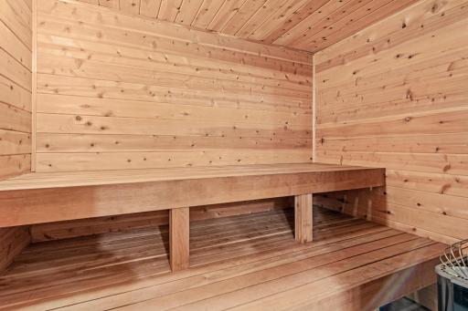 Relax and recharge in your own private sauna after a day of outdoor adventures.