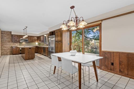 Enjoy the convenience of direct access from the kitchen to the deck and backyard.