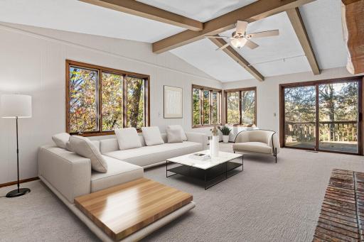 Enjoy the thoughtful layout with multiple living spaces to accommodate family and friends. The family room is the perfect place to watch the big game, read your favorite book or gather with friends. Visually staged.