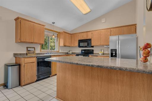 Generous Cabinets and Counter Space!