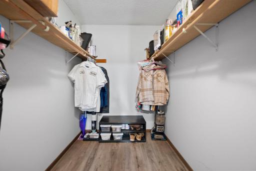 Spacious, mudroom foyer closet.