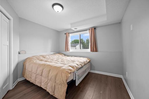 2 bedrooms in the lower level. Basement recently finished in 2025.