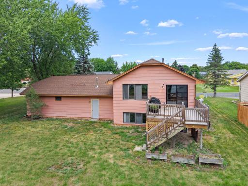 Large backyard offers lots of room to enjoy outdoor activities.