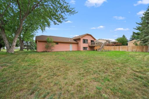 Large backyard offers lots of room to enjoy outdoor activities.