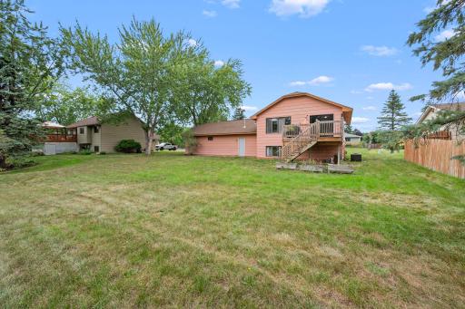 Large backyard offers lots of room to enjoy outdoor activities.