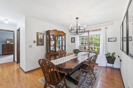 Semi-formal dining room with plenty of room for family and guests.