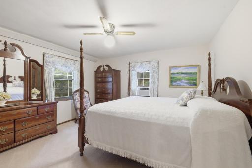 This upper floor bedroom has amazing views to wake up to!