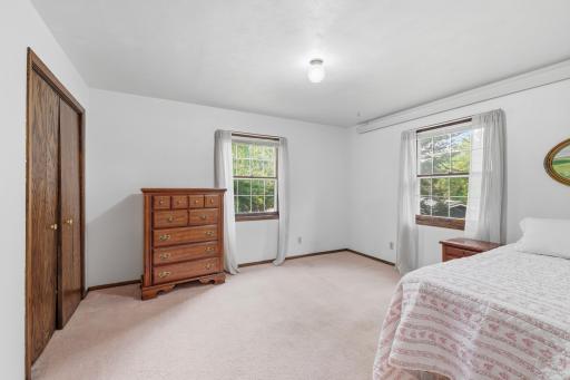 This upper floor bedroom is bright and airy!