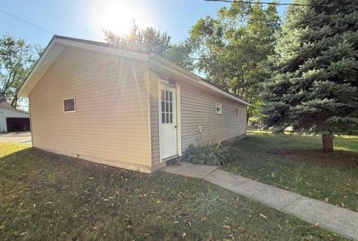 Back of Garage with Service Door