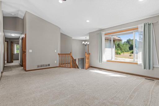 Upstairs welcomes you with ample natural light