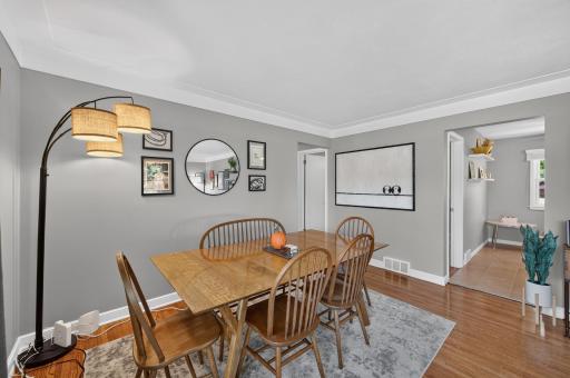 The Living Room/Dining area are super flexible and can easily accommodate everyday and/or entertaining needs.