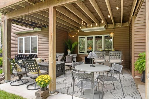 Enjoy your time on the covered patio where the lights are always on and everyone is welcome!