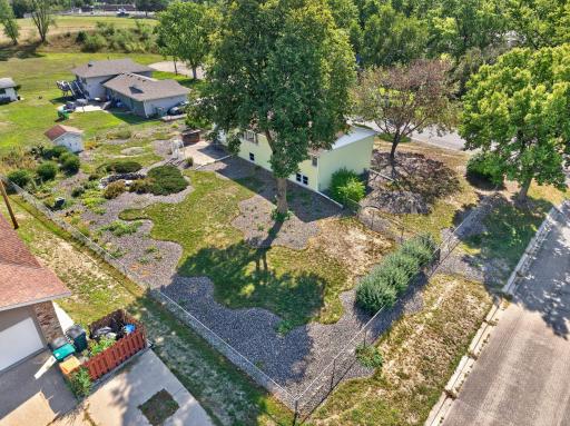 sculpted yard with minimal mowing