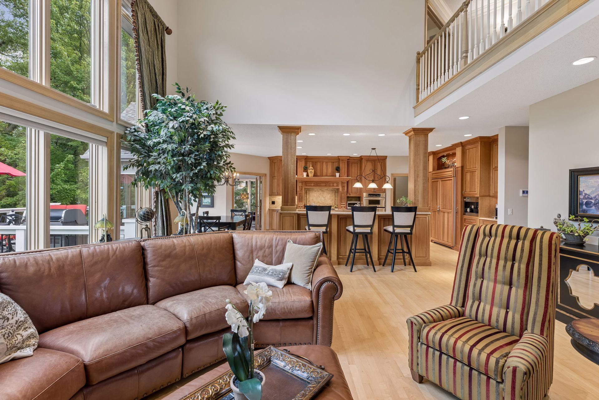2 story living room