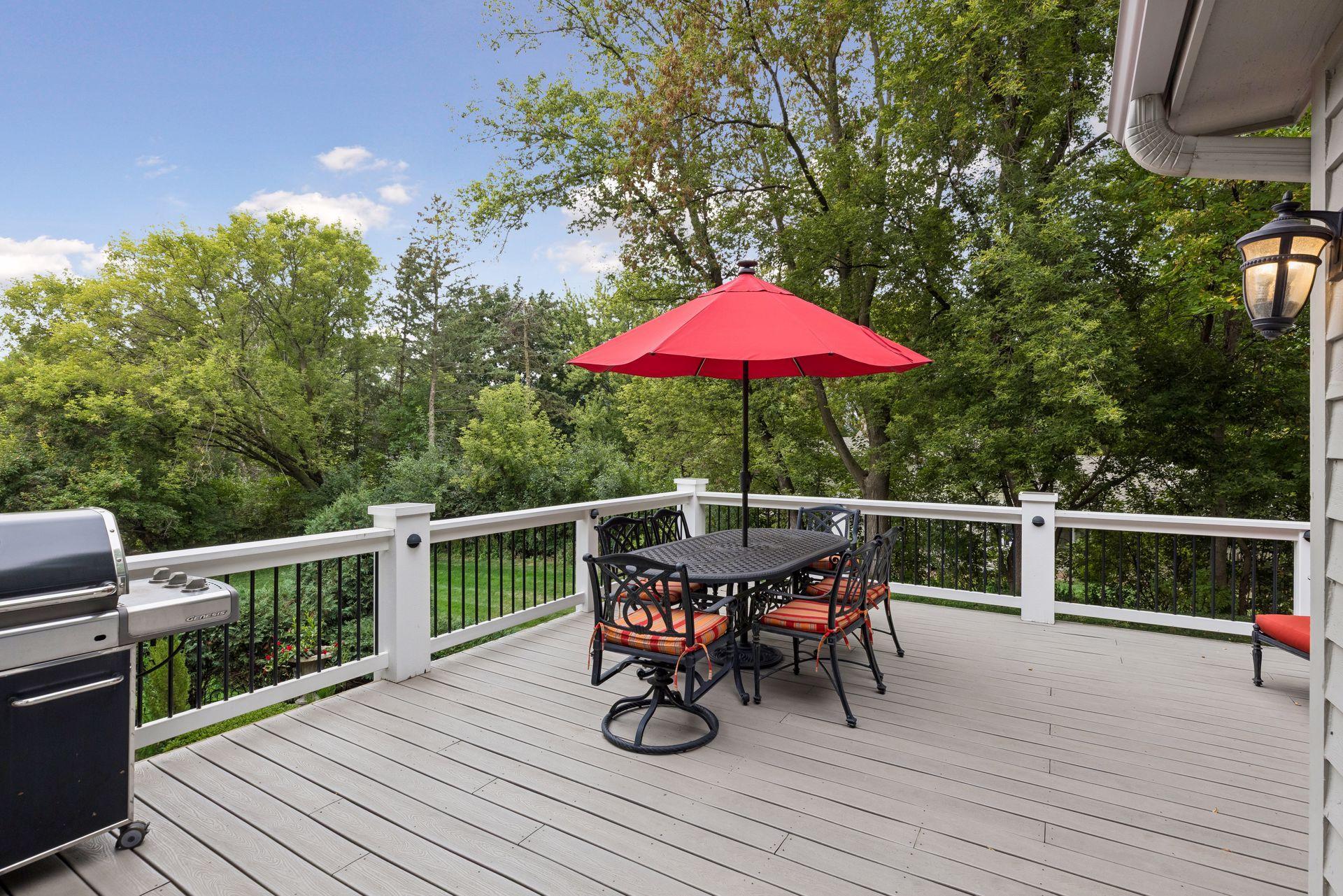 Spacious deck