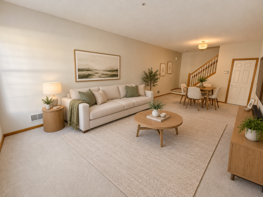 Nearly 9 foot ceilings, spacious living room