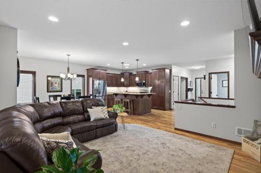 The entire upper level flows in beauty and practical spaces
