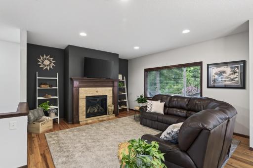 Gas fireplace on main level, and lower level