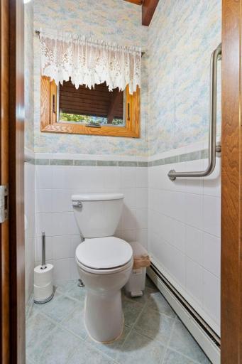 A convenient main-level half bath