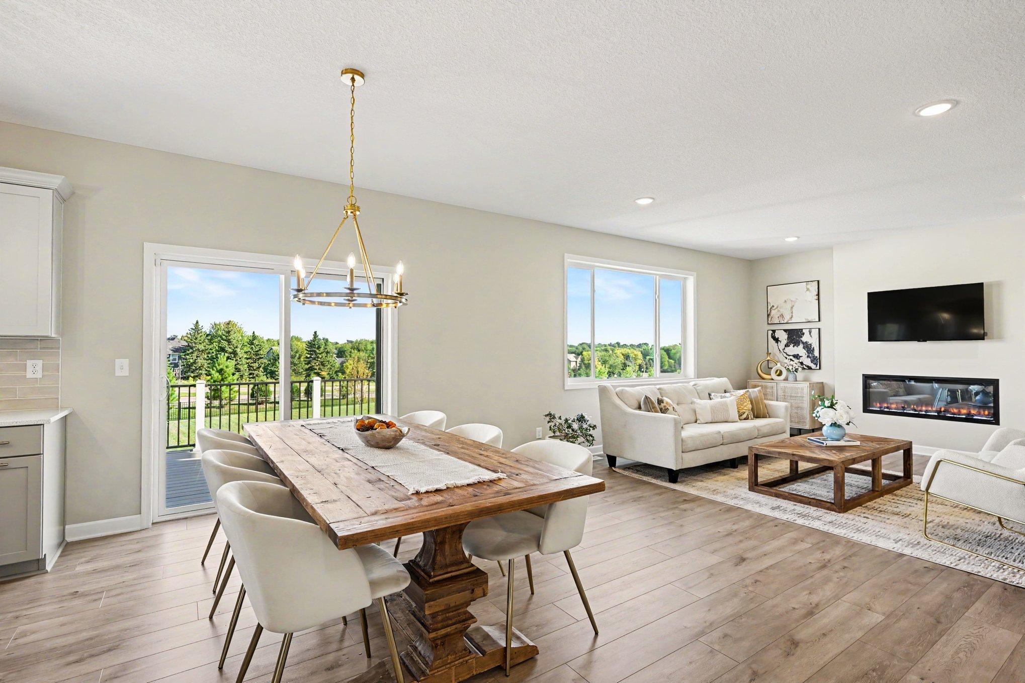 This home design is flooded with light, and has a seamless flow from your living area to the kitchen