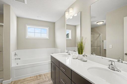 Owner's private bathroom oasis flooded with natural light