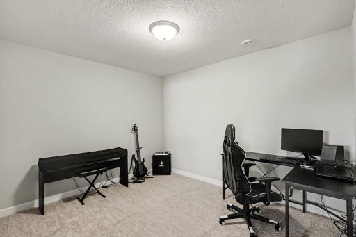 Lower level game room/used as a music area- your possibilities are endless