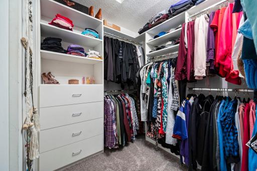 Custom closet has so much functional space!