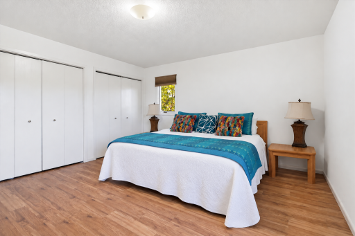 Generous closet space provides plenty of room to stay organized!