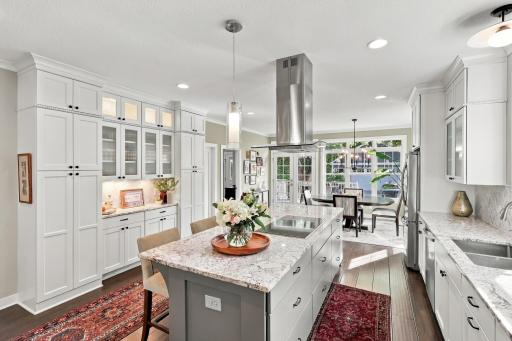 Custom island with ample storage