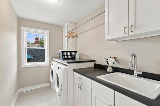 Upper level laundry room