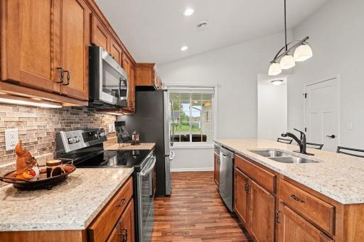 Another view of the kitchen layout showcasing all it's features.