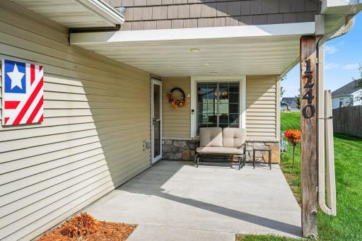 The large covered front porch (16'x10') is a great place to relax.