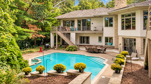 Private backyard retreat with in-ground pool.