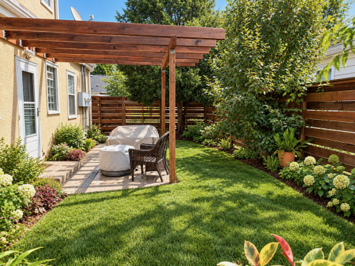 Grill dinner, gather under the pergola and enjoy room to play on the lawn. A paved patio, established garden beds and wood fencing make the backyard a place to spend more of your day outside.