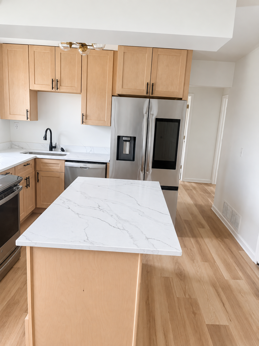 Gorgeous new kitchen with stainless steel appliances