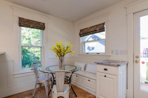 The breakfast nook is filled with natural light!