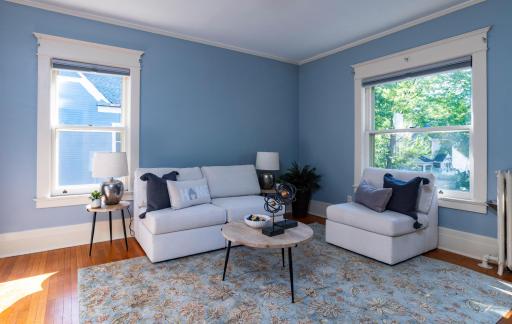 Another large bedroom connected to the primary is ideal for a nursery or sitting room as well.