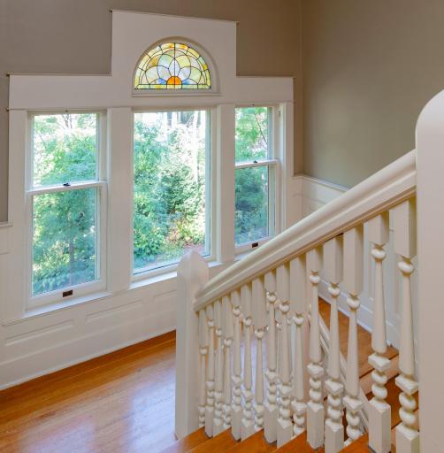 Stunning leaded glass throughout the home!