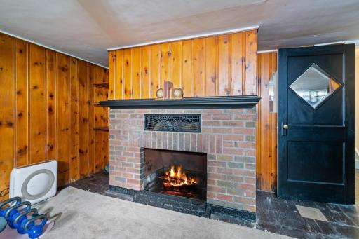Rec room LL, Fake fire for marketing purposes only