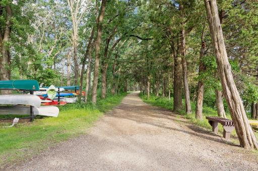 Pleasant Lake Boat Storage available thru the HOA & conveniently located at the beach. Enjoy a scenic 5.5-mile trail around the lake with connections to more than 40 miles of private trails throughout North Oaks!