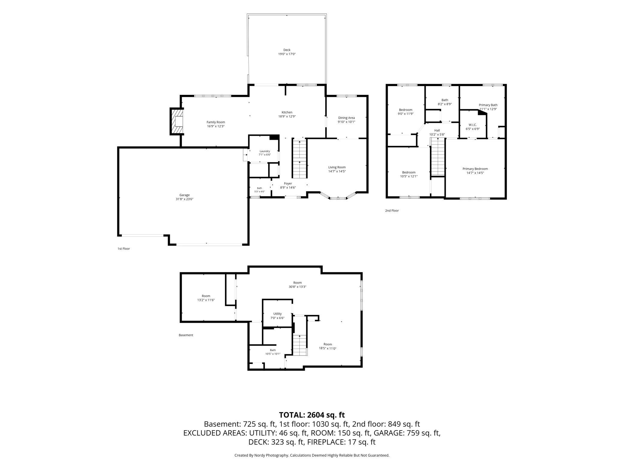 All levels -- **Measurements provided by third-party vendor, room sizes are approximate**