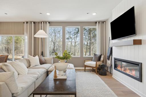 Cozy electric fireplace