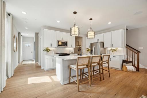 Kitchen with gas stove