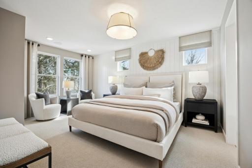 Spacious primary suite