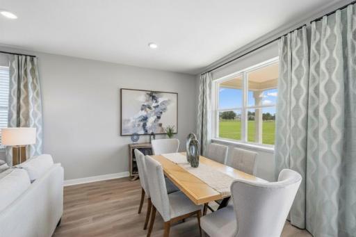 Excellent dining space that overlooks your covered deck!