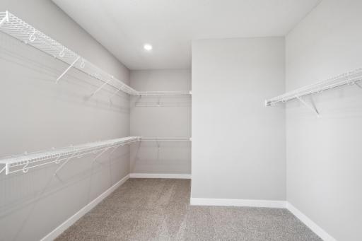 Impressive walk in closet.