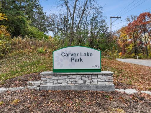 Carver Lake Park offers a swimming beach plus a 5.5 miles bike trail.