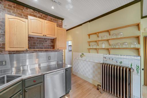 Kitchen with rare stainless steel countertops.jpg