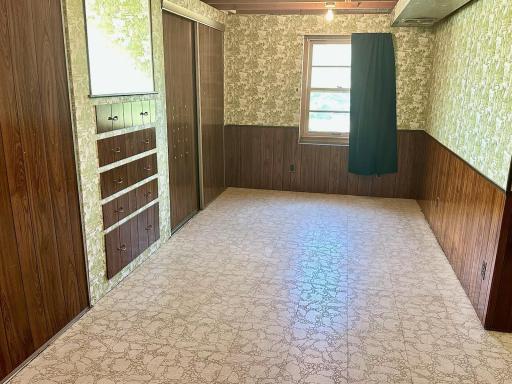 Lower level bedroom with built ins