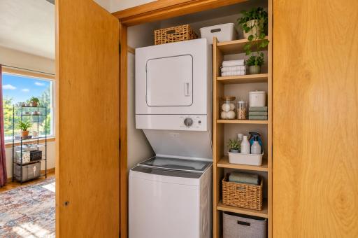 Appreciate the main floor laundry closet in addition to the lower level laundry room.